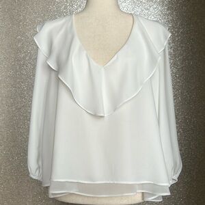 Zara white top, size medium